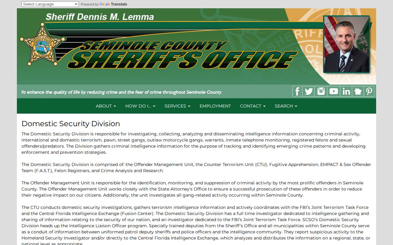 Seminole County Sheriff's Office warrants and fugitive apprehension information